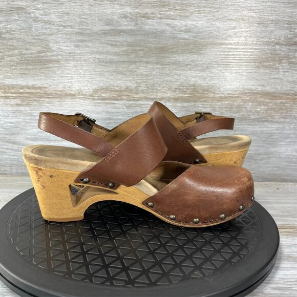 Dansko Women's Thea Brown Leather Studded Slingback Sandals Size EU 37 US 6.5 - Picture 8 of 12